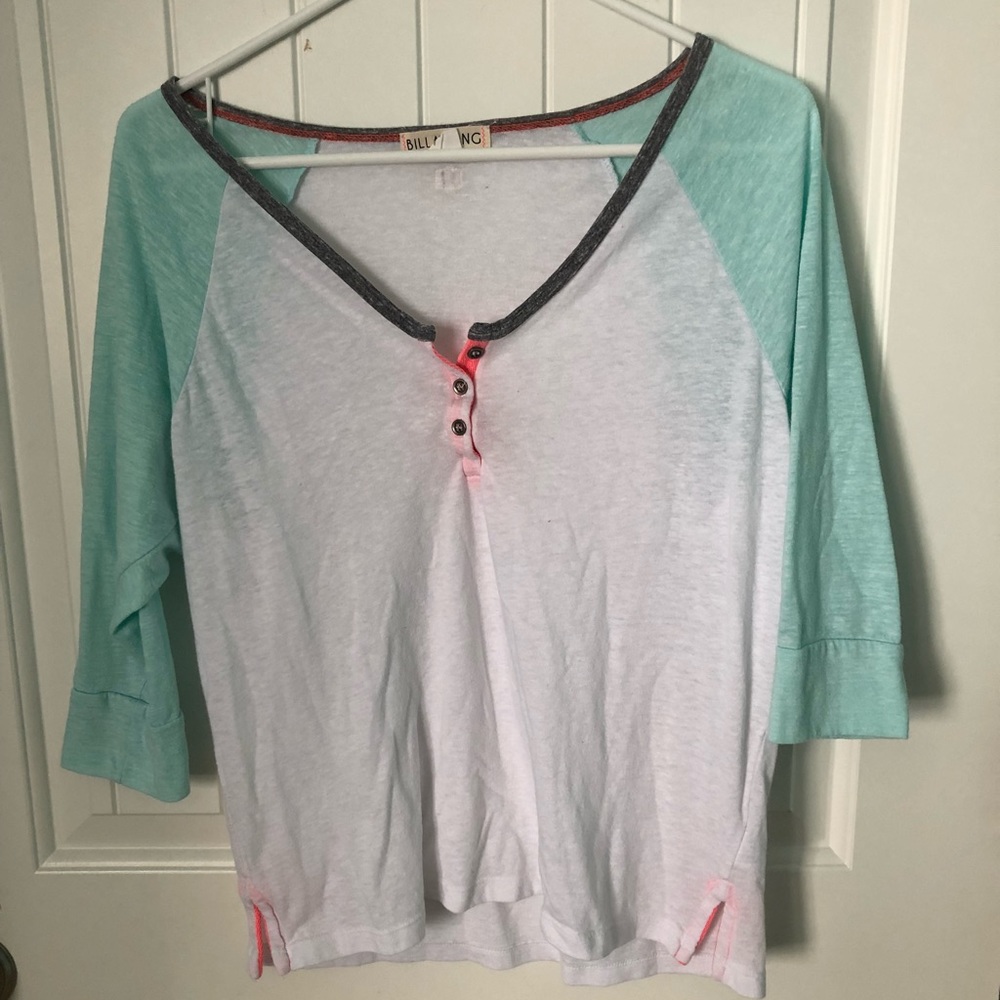Billabong 3/4 sleeve medium t-shirt